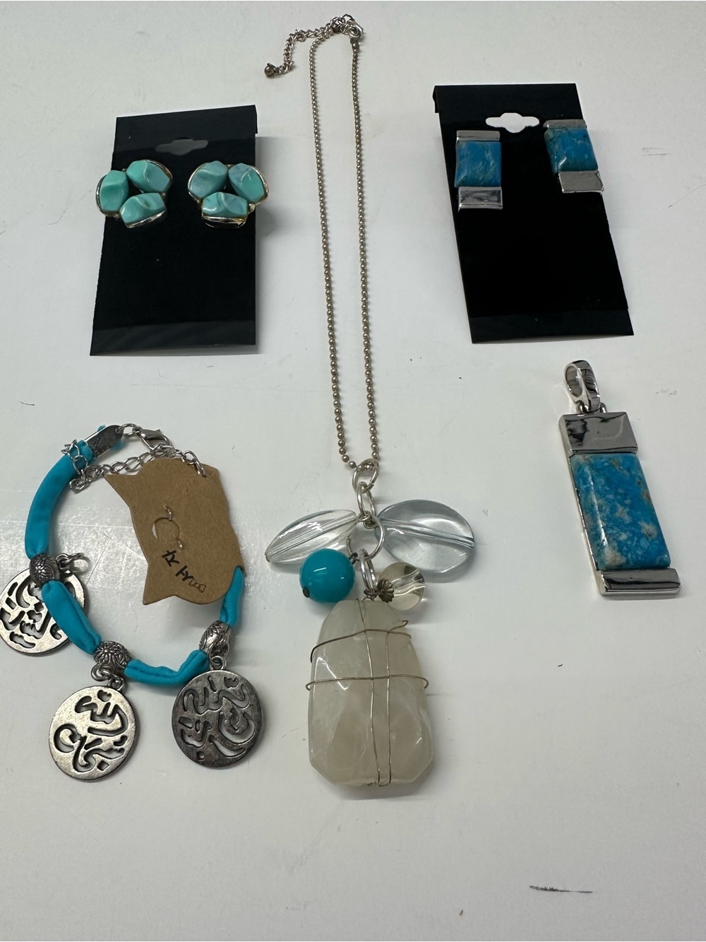 Vintage Turquoise Color Jewelry Lot